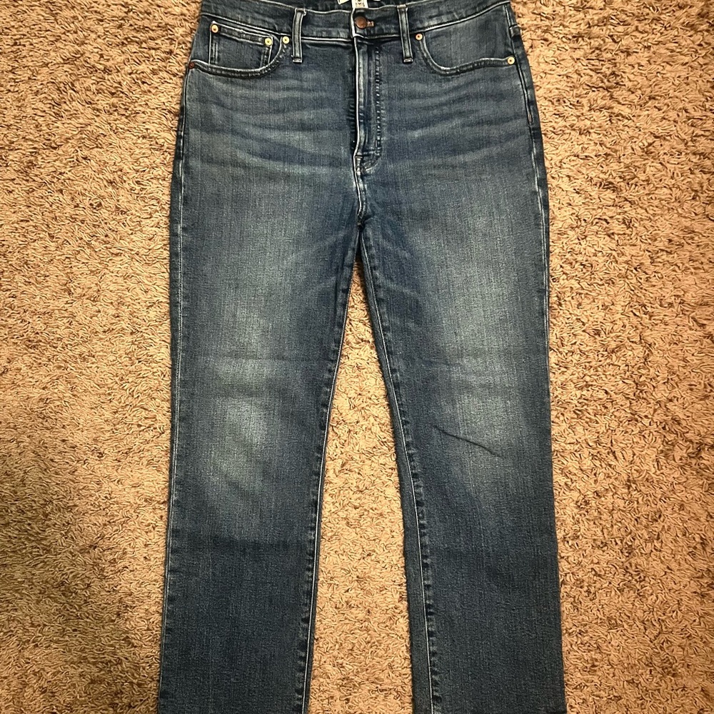Madewell Blue Slim Demi Boot Jeans